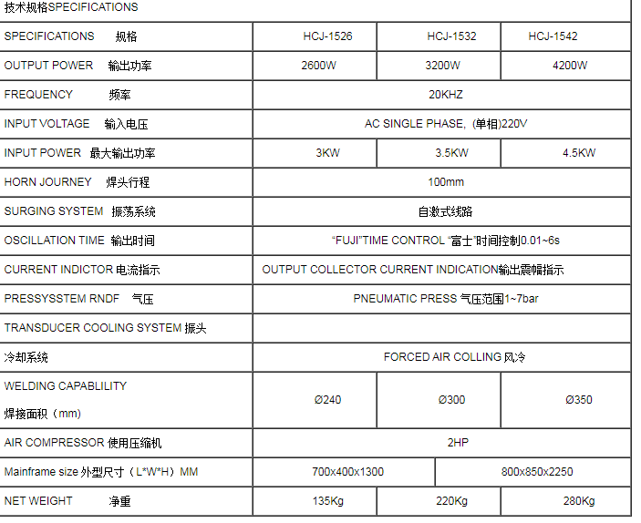 15K分体式超声波焊接机